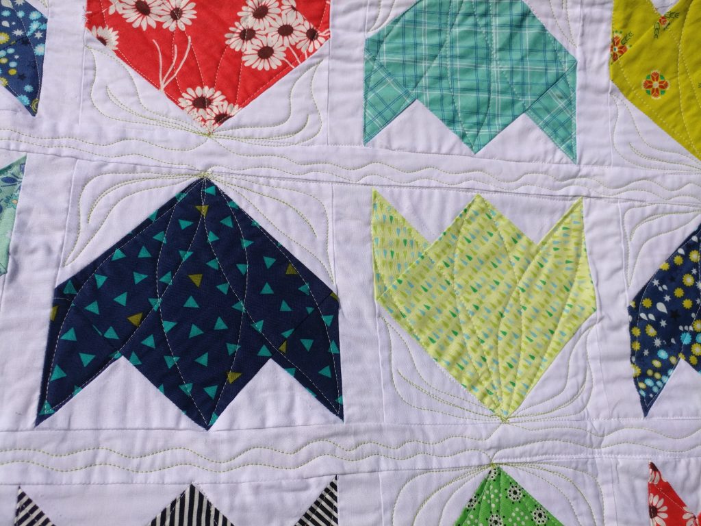 Tulip Field Quilt - Quilting Detail