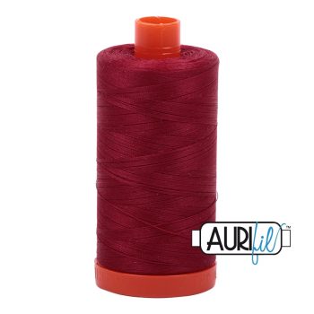 50wt Aurifil Burgundy 100% Cotton Mako Thread