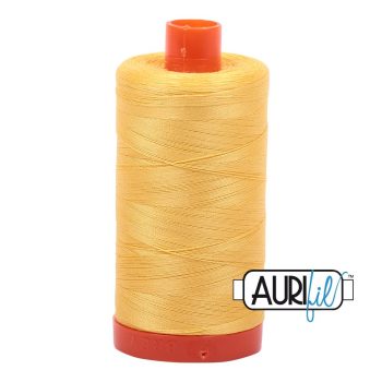 50wt Aurifil Pale Yellow 100% Cotton Mako Thread