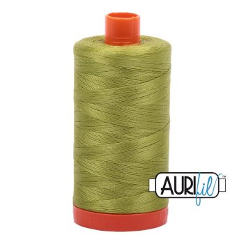 50wt Aurifil Light Leaf Green 100% Cotton Thread