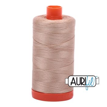 50wt Aurifil Beige 100% Cotton Mako Thread