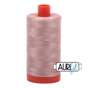 50wt Aurifil Antique Blush 100% Cotton Mako Thread