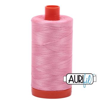 50wt Aurifil Bright Pink 100% Cotton Mako Thread