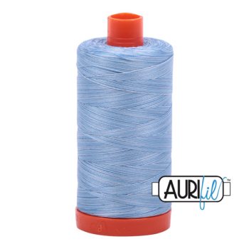 50wt Aurifil Stone Washed Denim 100% Cotton Mako Thread