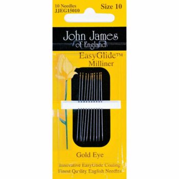 John James Easy Glide Milliner Needles Size 10