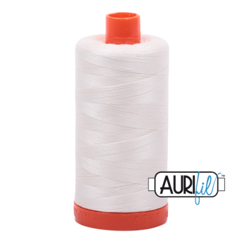 50wt Aurifil Chalk 100% Cotton Mako Thread