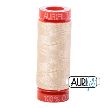 50wt Aurifil Butter 100% Cotton Mako Thread - Small Spool