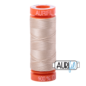 50wt Aurifil Ermine 100% Cotton Mako Thread - Small Spool