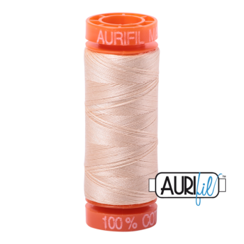 50wt Aurifil Pale Flesh 100% Cotton Mako Thread - Small Spool