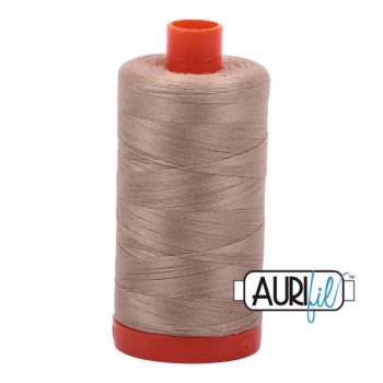 50wt Aurifil Sand 100% Cotton Mako Thread