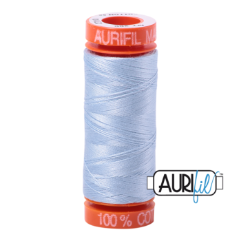 50wt Aurifil Light Robin's Egg 100% Cotton Mako Thread - Small Spool