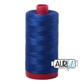 12wt Aurifil Dark Cobalt 100% Cotton Mako Thread