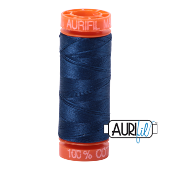 50wt Aurifil Medium Delft Blue 100% Cotton Mako Thread - Small Spool