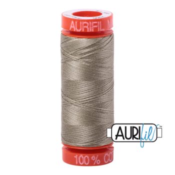 50wt Aurifil Light Khaki Green 100% Cotton Mako Thread - Small Spool