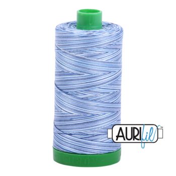 40wt Aurifil Storm at Sea - Variegated 100% Cotton Mako Thread