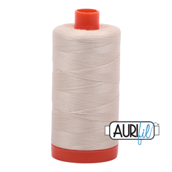 50wt Aurifil Light Beige 100% Cotton Mako Thread