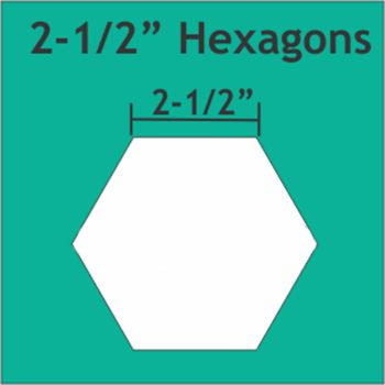 English Paper Piecing - Hexagon 2 1/2" 24pcs