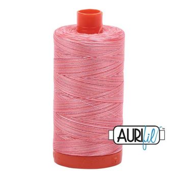 50wt Aurifil Flamingo - Variegated 100% Cotton Mako Thread