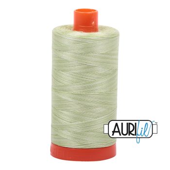 50wt Aurifil Spring Green - Variegated 100% Cotton Mako Thread