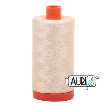 50wt Aurifil Butter 100% Cotton Mako Thread