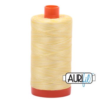 50wt Aurifil Lemon Ice - Variegated 100% Cotton Mako Thread