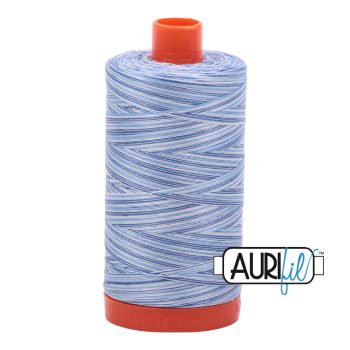 50wt Aurifil Storm at Sea - Variegated 100% Cotton Mako Thread