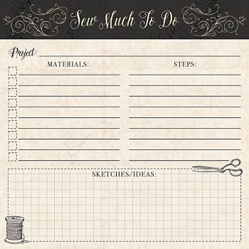 List pad 8"x8" Sew Much To Do