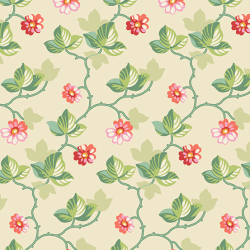 Poppies by Andover Fabrics Floral Vine Cream